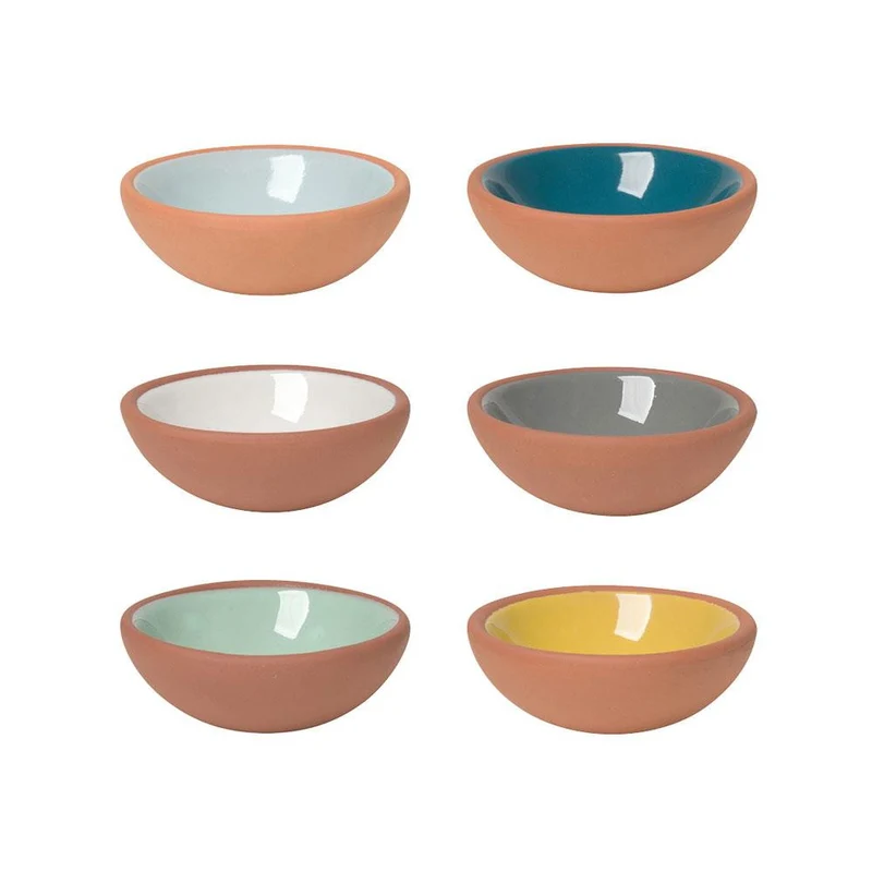 Now Designs Pinch Bowl Set Of 6 Teracotta
