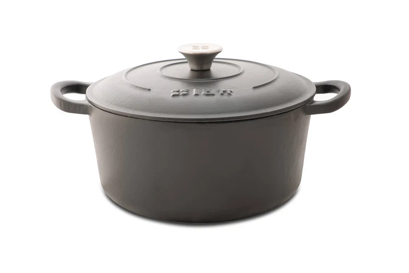 Bräter Gusseisen rund 26 cm 4,8 l. schwarz