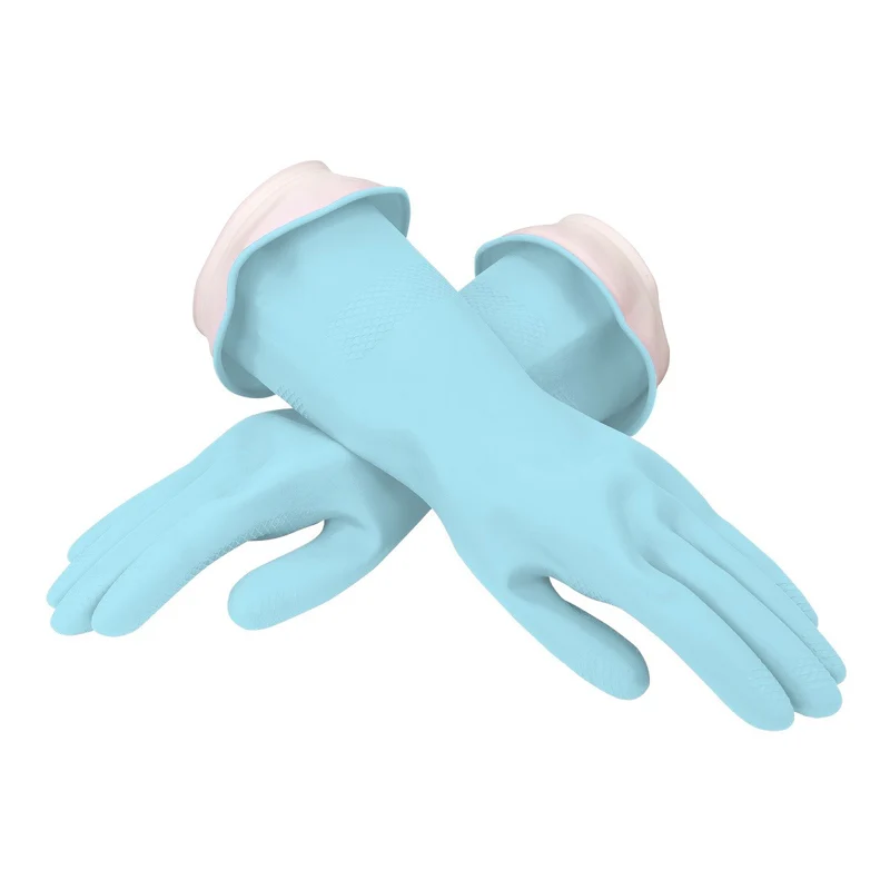 Casabella WaterBlock Premium Latex Gloves, Aqua
