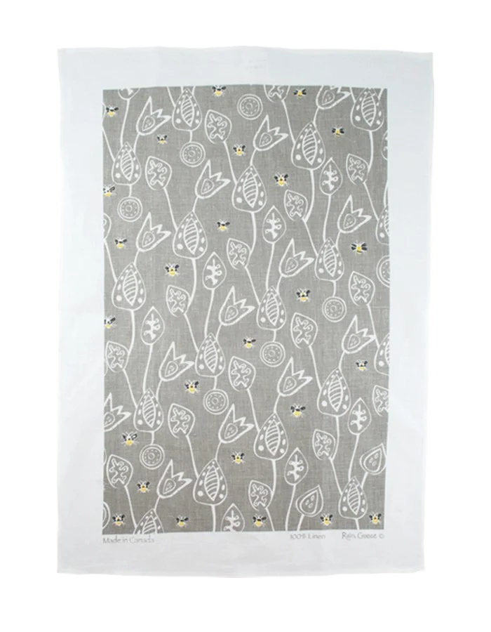 Rain Goose Linen Tea Towel Bee