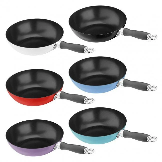 Judge Induction, 20cm Funky Frying Pans, Non-Stick, Assorted Colours