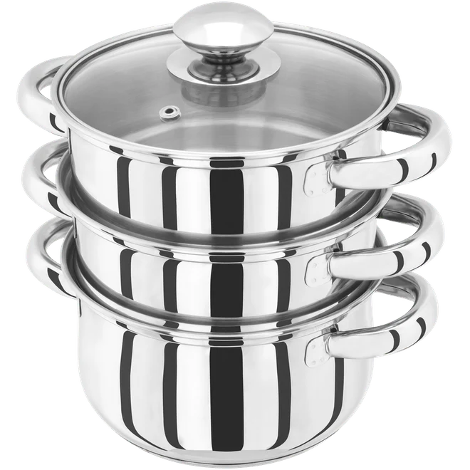 Judge Essentials, 16cm 3 Tier Glass Lid Steamer Set
