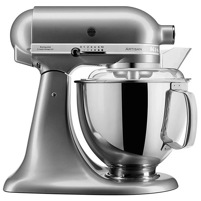 KitchenAid Artisan 5KSM175PSECU Küchenmaschine 4,8L in Kontur Silber mit Zubehör