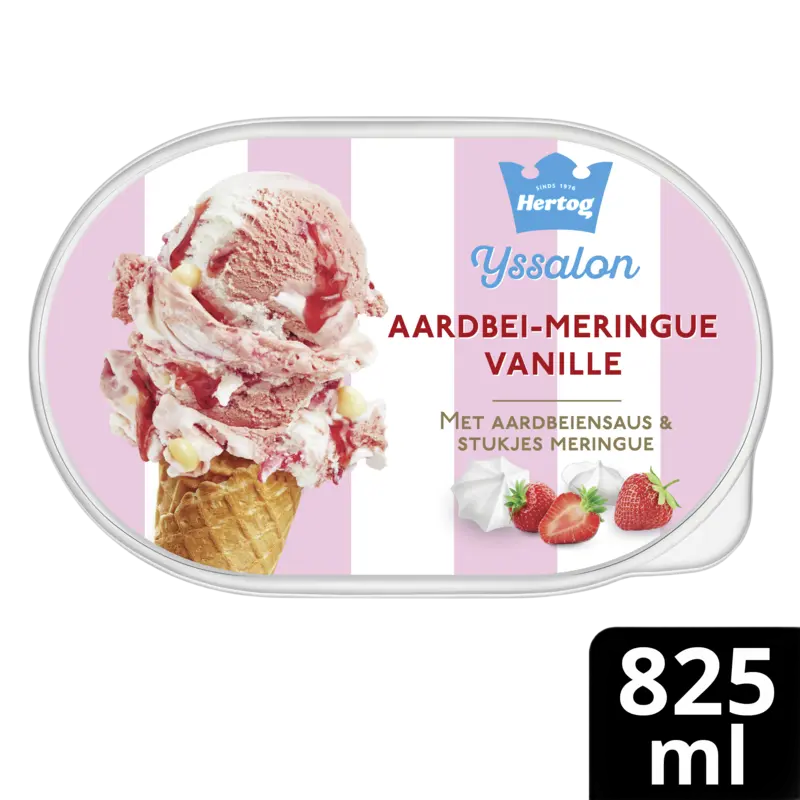 Hertog Ijssalon aardbei-meringue vanille