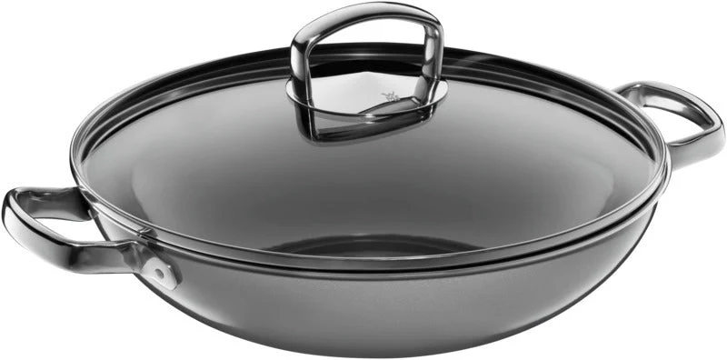 WMF WOK 32cm Fusiontec Mineral Platinum – Cromargan® Edelstahl 18/10, poliert