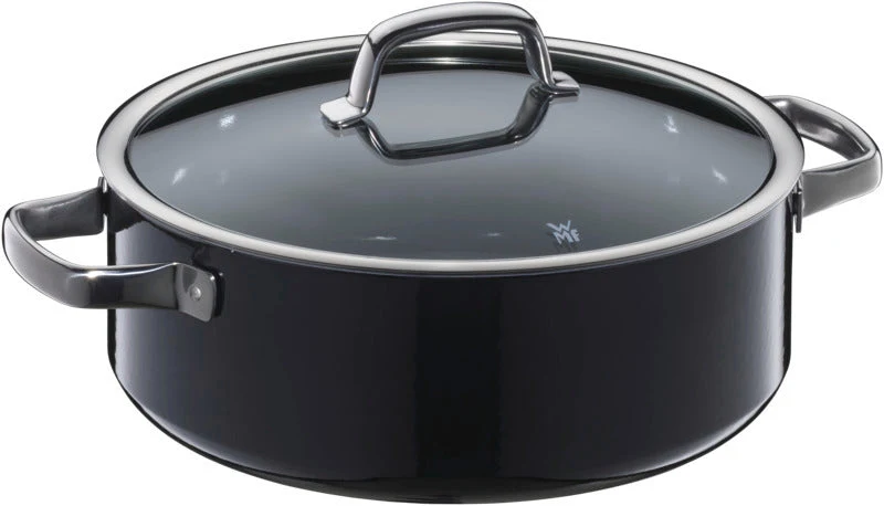 WMF Bratentopf Fusiontec Mineral, 28cm,Black – Cromargan® Edelstahl 18/10, poliert