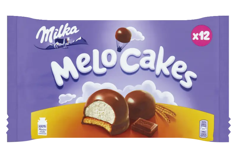 Milka Melo cakes chocolade cakejes