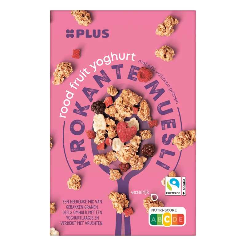 Krokante muesli rood fruit - yoghurt
