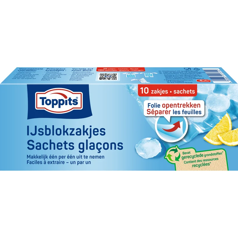 Toppits Ijsblokzakjes 10x19 blokjes