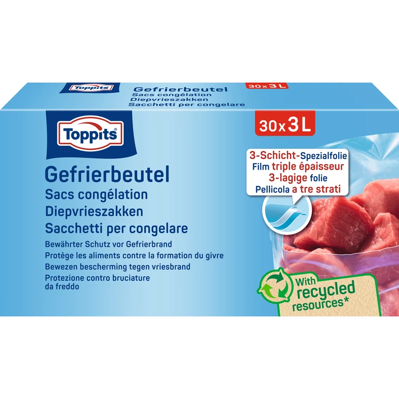 Toppits Diepvrieszakken 3L