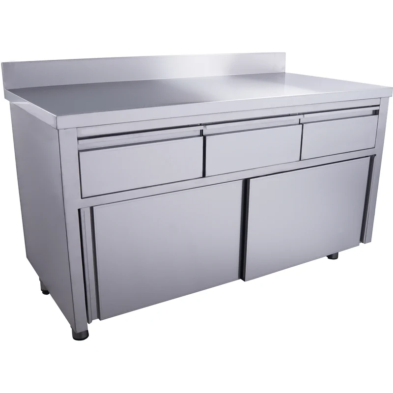 Saro Schiebetürenschrank mit 3 Schubladen und Aufkantung, 1400X700mm