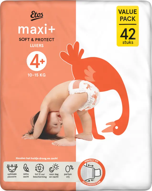 Etos Maxi+ soft & protect luiers maat 4+