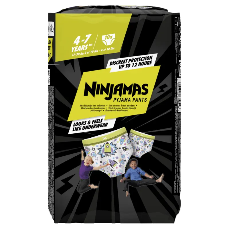 Ninjamas Absorberende pyjamabroekjes jongen 4-7