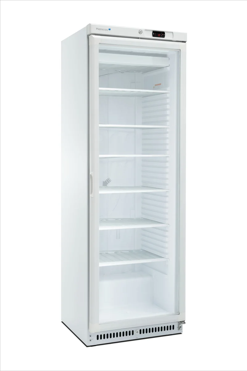 Saro Tiefkühlschrank mit Glastür - weiß, Modell ACE 430 CS PV