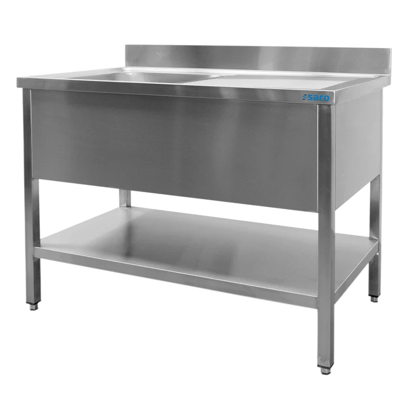 Saro Spültisch 1 Becken, links - B 1800 x T 700 mm