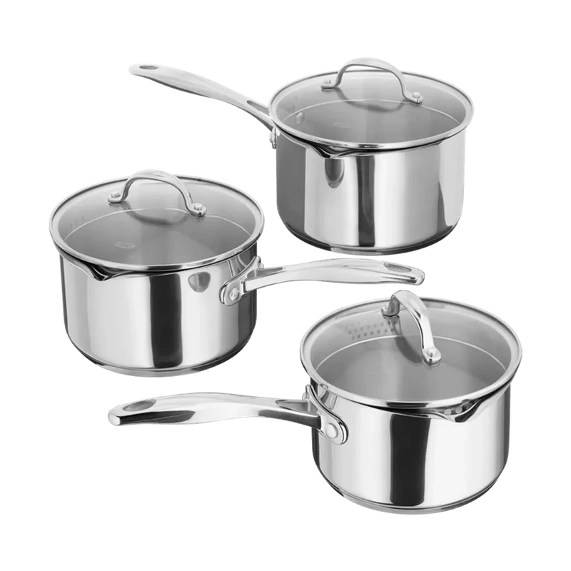 Stellar S7A1D 7000 3 Piece Draining Saucepan Set