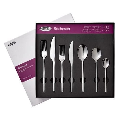 Stellar Rochester Polished 58 Piece Cutlery Set