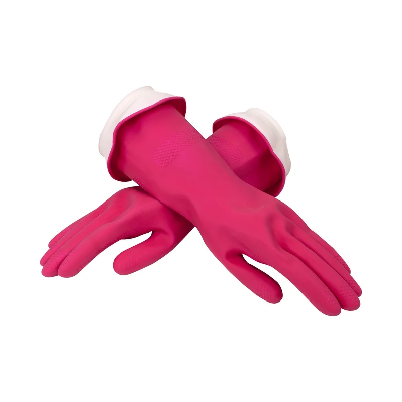 Casabella WaterBlock Premium Latex Gloves, Pink