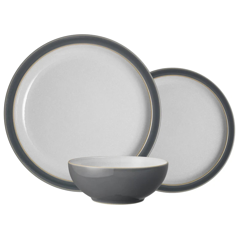 Denby Elements Fossil Grey 12 Pc Tableware Set
