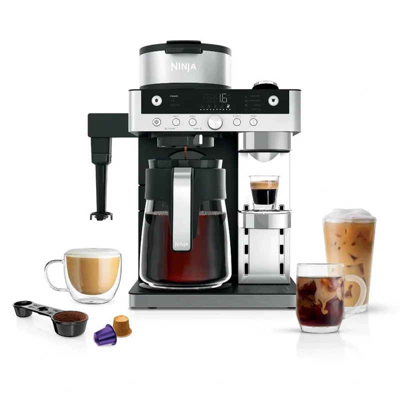 Ninja CFN802UK Prestige DualBrew filter and pod coffee machine.