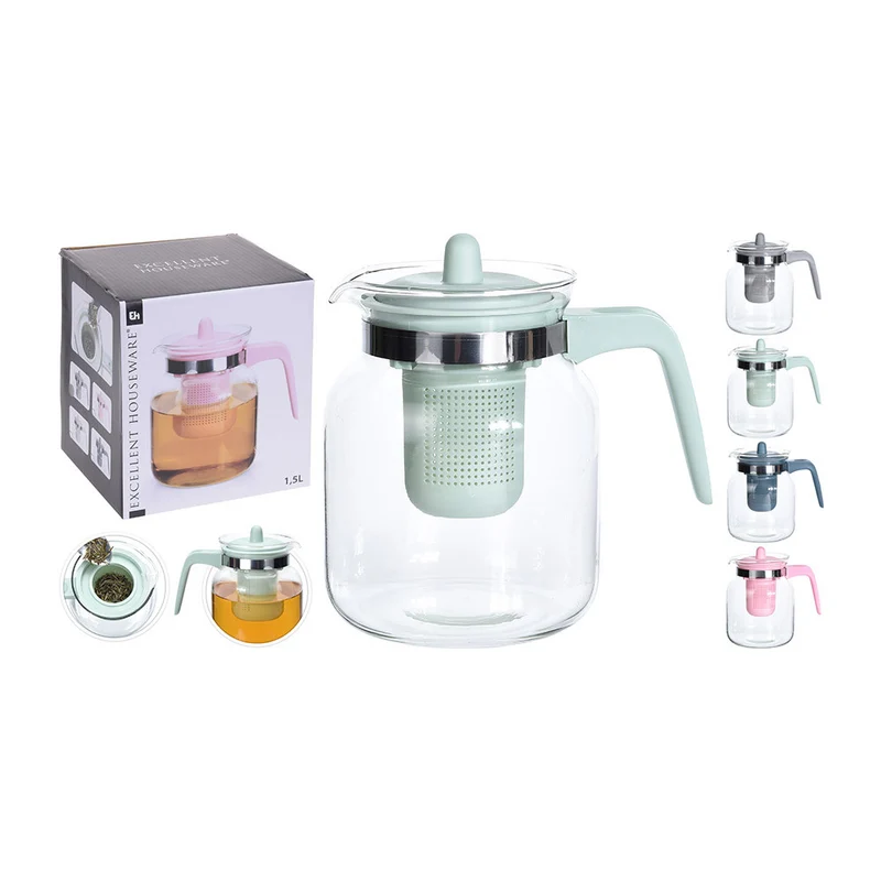 Koopman 1.5L Glass Kettle - Assorted