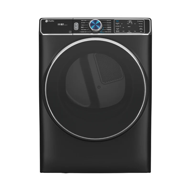 GE PFD95ESPTDS 7.8 cu. ft. Smart Front Load Electric Dryer with Steam and Sanitize Cycle - Black
