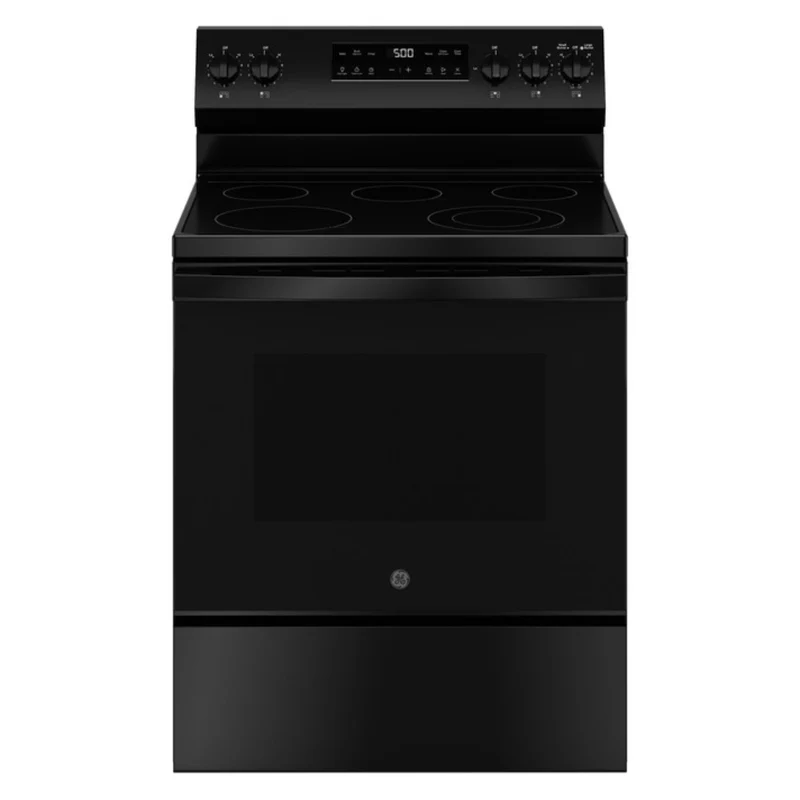 GE GRF500PVBB 30" Free-Standing Electric Range with Crisp Mode - Black