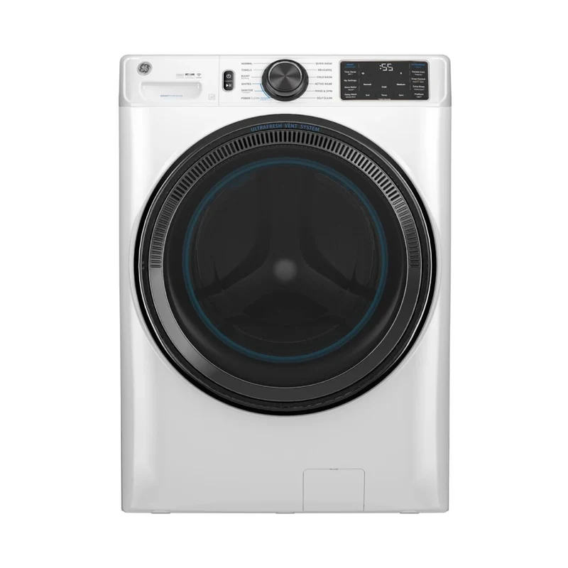 GE GFW655SSVWW 5.0 cu.ft. Smart Front Load Steam Washer with SmartDispense - White