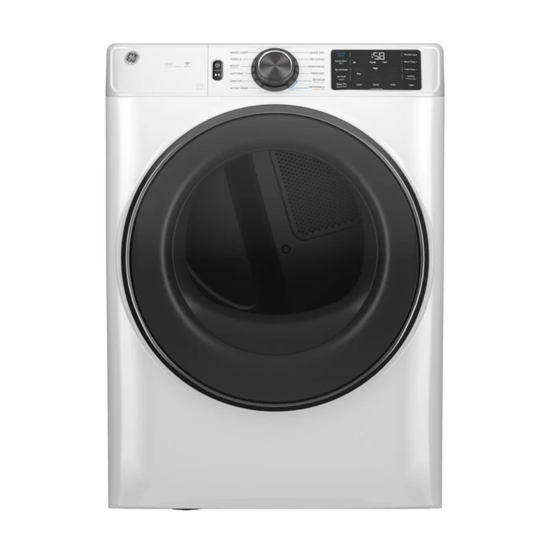 GE GFD65ESSVWW 7.8 cu.ft. Vented Front Load Electric Dryer - Stackable with Steam and Sanitize Cycle - White