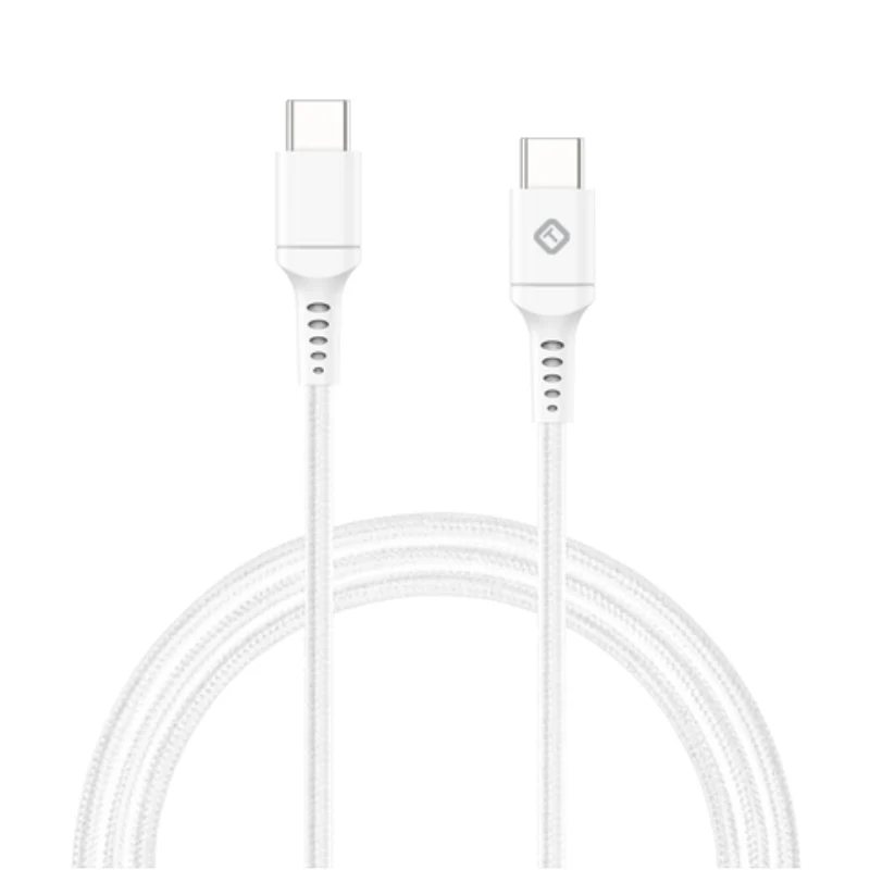 TekYa USB-C to USB-C Braided Cable - White
