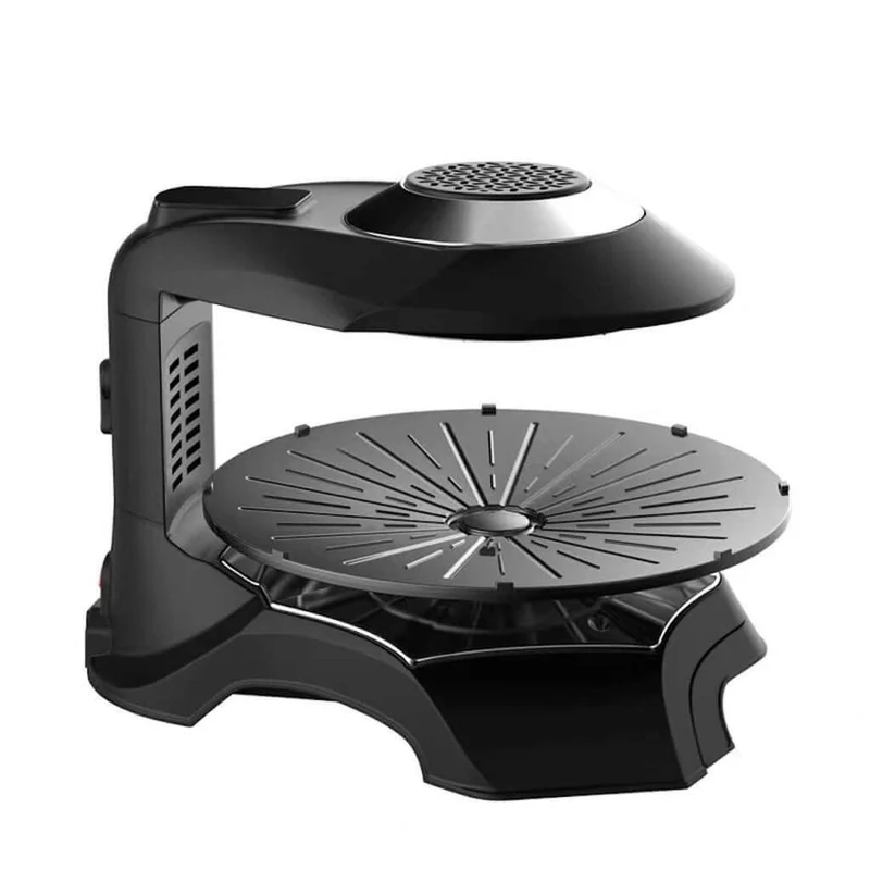 LY-007 Infrarot Elektrogrill mit LCD-Touchscreen, 360° Drehplatte, 80–280°C Temperaturregelung – Rauchfreies Grillen für Innenräume