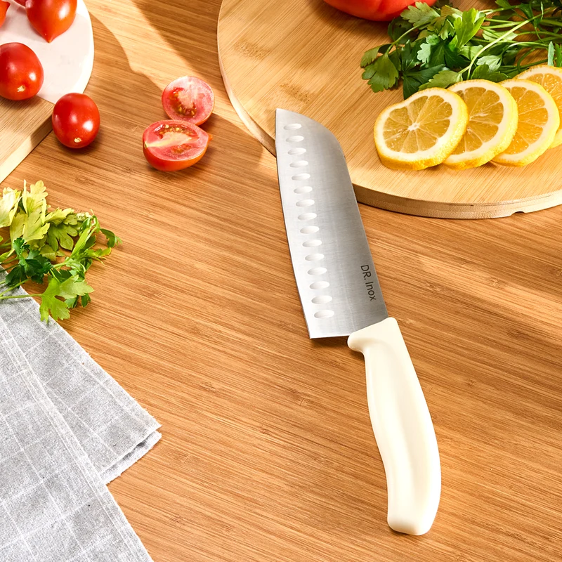 Dr. Inox Santoku-Messer 30cm, Creme