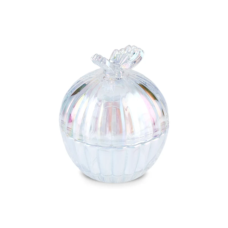 Karaca Luster Glas-Lokumschale mit Schmetterlingsfigur