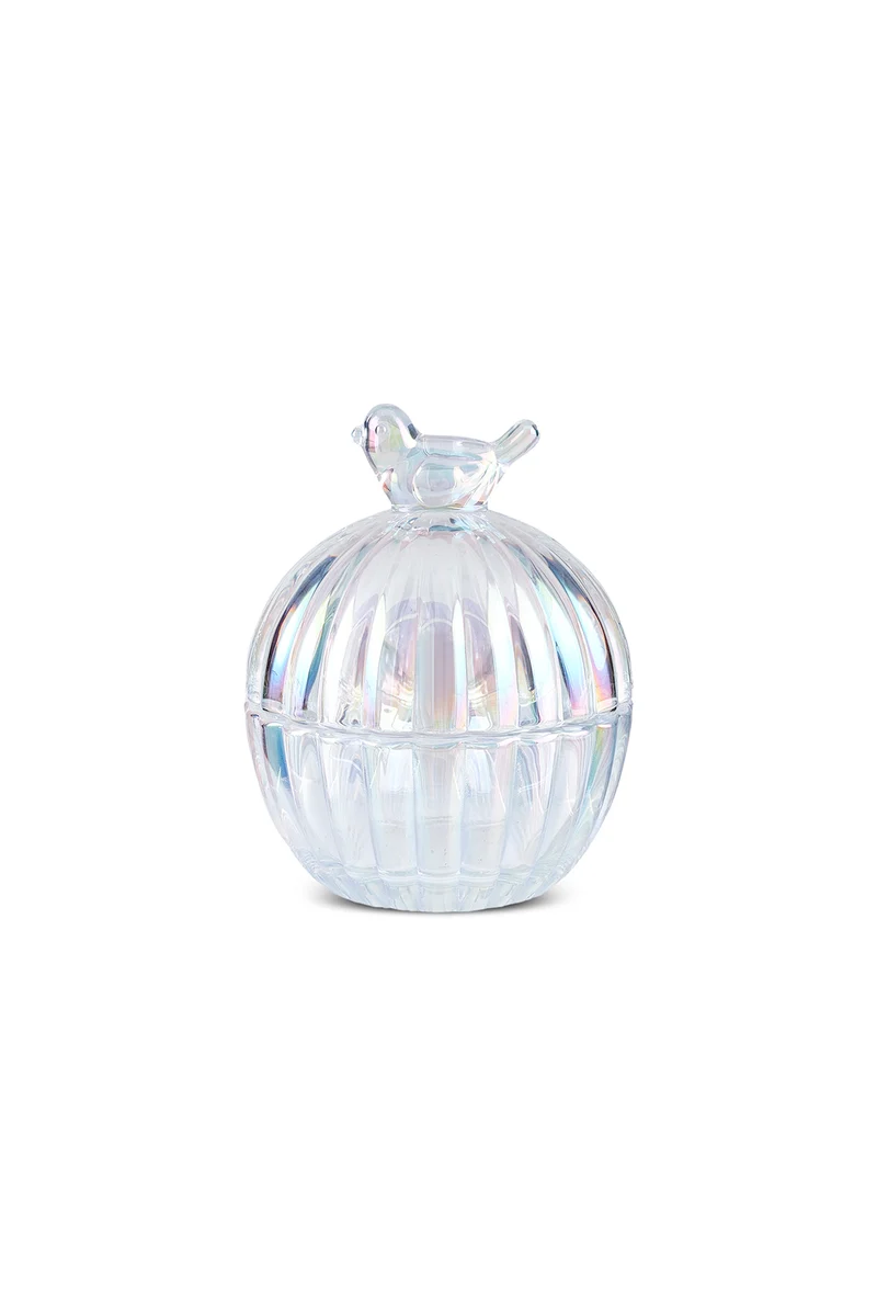 Karaca Luster Glas-Lokumschale mit Vogelfigur