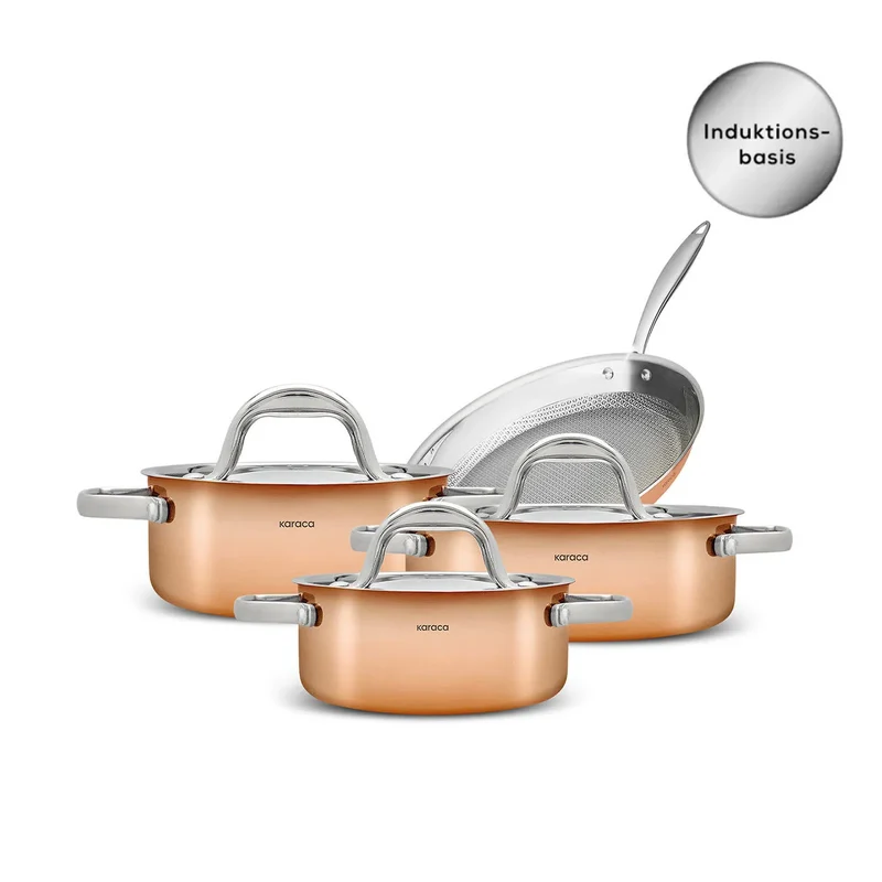 Karaca Power Steel 316+ 3Ply Kupfer 7 Teile Kochgeschirr Set