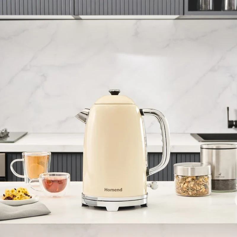 Homend Vintage Heatrow 1627H, Wasserkocher, Creme, 2200W