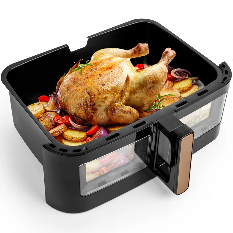 Duronic AFD1 BG Heißluftfritteuse Ersatzkorb, 10 Liter Volumen, Großer Frittierkorb für Duronic AF24 Fritteuse, Portion für die ganze Familie, Frittieren ohne Öl, Zubehör für Air Fryer
