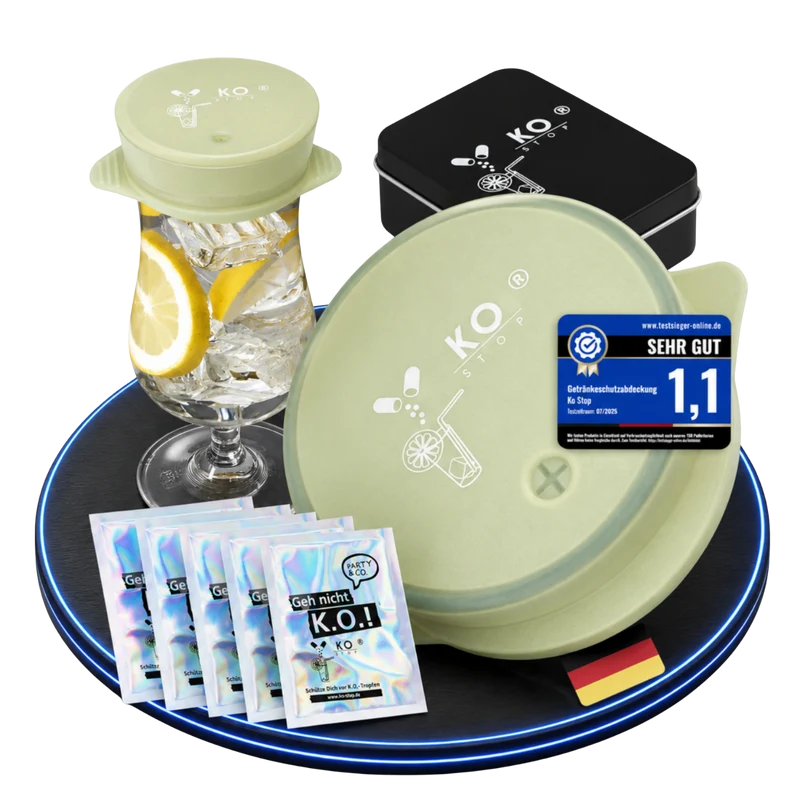 Glow-Getränkeschutz aus Silikon, 5er-Pack | KO STOP®