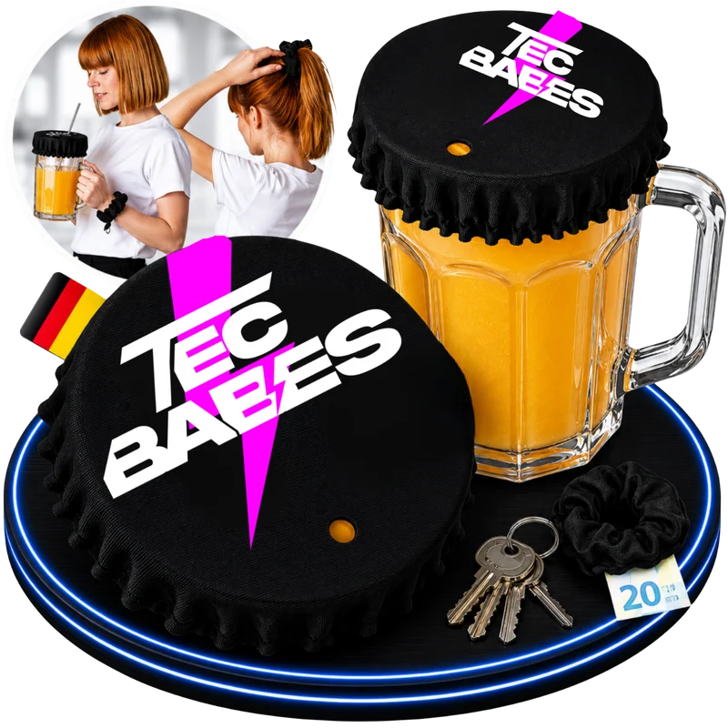 TECBABES 4in1 XL Getränkeschutz für 1-Liter-Krüge | KO STOP®