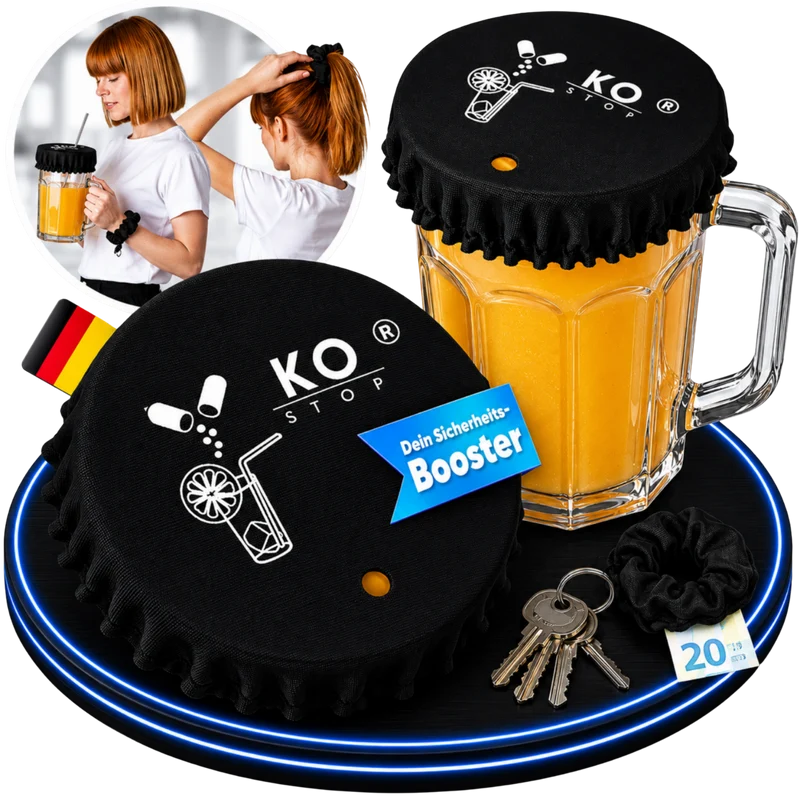 Getränkeschutz-Scrunchie 4in1 für 1-Liter-Krüge | KO STOP®