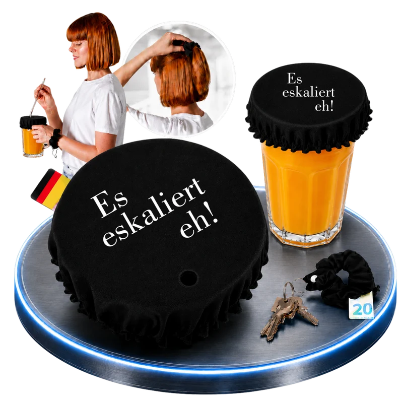 Getränkeschutz-Scrunchie 4in1 – „Es eskaliert eh“