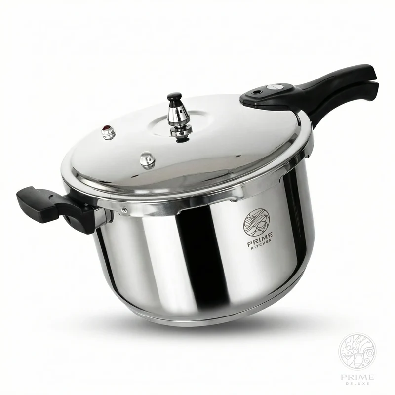 Prime Kitchen Schnellkochtopf aus Edelstahl – 5L–13L | Induktion & Gas geeignet