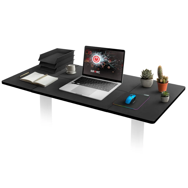 Duronic TT160 BK Tischplatte, Schreibtischplatte 160 x 60 x 1,9 cm, Table Top für individuellen Tisch, Ideal für höhenverstellbare Workstation, Sitz-Steh Schreibtisch für Home-Office und Büro