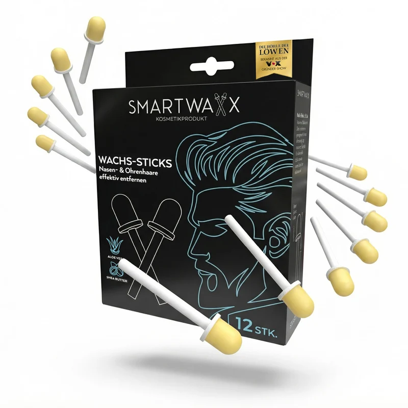 Wachs-Sticks zur Entfernung von Nasen- & Ohrenhaaren - 12er-Set