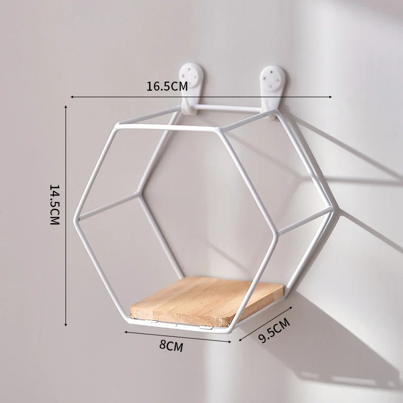 Hexagonale Wandmontage-Regal