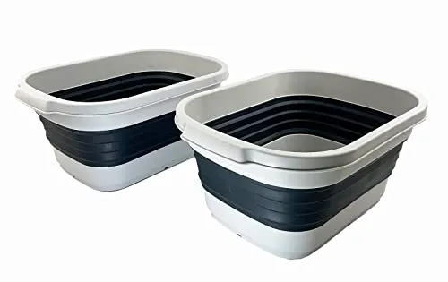 SAMMART 13L zusammenklappbare Wanne – tragbarer Outdoor-Picknickkorb – platzsparender Aufbewahrungsbehälter