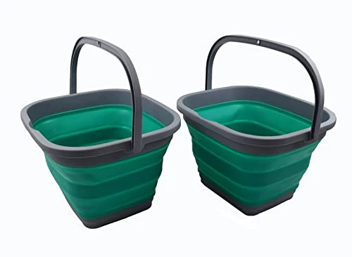 SAMMART 10L Faltbarer, rechteckiger, praktischer Korb/Eimer