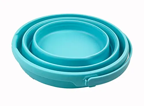 SAMMART 10L zusammenklappbarer Kunststoffeimer – Faltbare runde Wanne – tragbarer Wassereimer zum Angeln – platzsparender Wassertopf für den Außenbereich