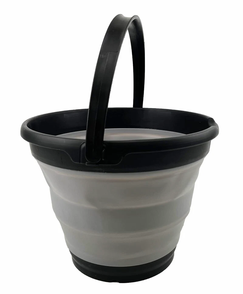 SAMMART 10L zusammenklappbarer Kunststoffeimer–Faltbare runde Wanne – tragbarer Wassereimer zum Angeln – platzsparender Wassertopf für den Außenbereich. Größe