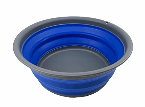 SAMMART 7,5 l zusammenklappbare Wanne – Faltbare Geschirrwanne – tragbares Waschbecken – platzsparende Kunststoff-Waschwanne